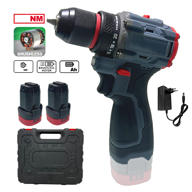 Cordless Power Drill with Brushless Motor- 16V YP Electric Drill Portable Power Tools