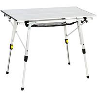 Table de camping pliante moderne en aluminium métallique portable pour l'extérieur, multifonctionnelle, réglable en hauteur, pour barbecue et mobilier d'extérieur