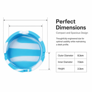 Cendrier en silicone incassable résistant aux chutes, résistant à la chaleur, avec encoches en U, portable, pour extérieur, logo personnalisé - Product Image 2