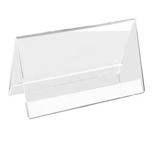 थोक उच्च गुणवत्ता आधुनिक ए 4 ए 5 ए 6 कस्टम स्पष्ट एक्रिलिक जल प्रतिरोधी मेनू डिस्प्ले स्टैंड वी आकार तालिका शीर्ष नाम - Product Image 3