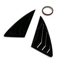Tiypeor noir ABS fenêtre latérale arrière quart persienne couverture garniture pour Hyundai Kona 2018 - 2023