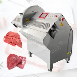 ORME endüstriyel yüksek hızlı Motor dondurulmuş tavuk meme pişmiş domuz dilimleme koyun eti et sosis dilimleme makinesi