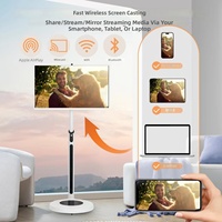 Téléviseur intelligent portable 32 pouces avec écran tactile sur roulettes pour usine