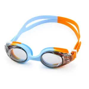 아이 나이 3-5 실리콘 라텍스 수영 고글 수영 안경 안티 안개 수영 고글 쉬운 조절 버클