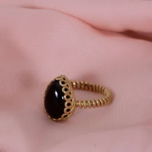 Bague d'obsidienne arc-en-ciel super brillante à la mode-Bague en pierre d'obsidienne naturelle pour femme-Protection spirituelle Méditation de guérison - Product Image 5