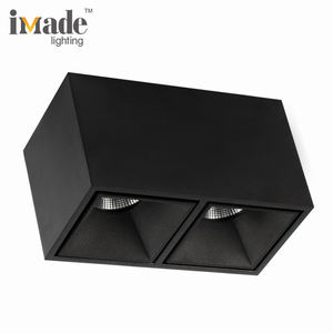2*10W doble cabeza Cob <span class=keywords><strong>LED</strong></span> iluminación de techo interior <span class=keywords><strong>Rectangular</strong></span> foco <span class=keywords><strong>superficie</strong></span> montada <span class=keywords><strong>Downlight</strong></span> para Home Hotel - Product Image 2