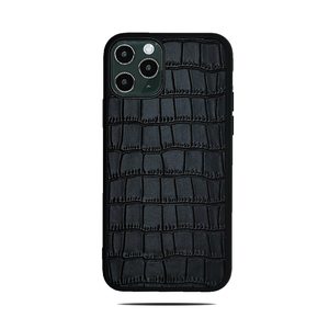 Di Cuoio reale Genuino Della Mucca di cuoio di Croco cellulare caso della copertura posteriore hot foil deboss personalizza il logo per il <span class=keywords><strong>iphone</strong></span> 12 pro max - Product Image 5