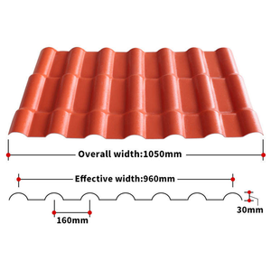 Nhựa uPVC Roof Sheets giá ASA Tây Ban Nha lợp gạch nhựa Roof Tiles đối với biệt thự nhà - Product Image 5
