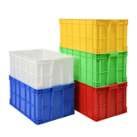 Caisse de manutention perforée empilable en plastique robuste 780, résistante à l'humidité, recyclable, multifonctionnelle, conteneurs en plastique