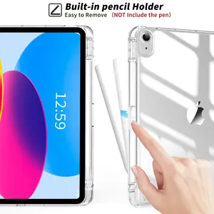 Acryl Tablet-Hüllen PU Leder smart klar PC Shell-Lederhüllen Tablet-Hülle für ipad 10. Generation 10.9 Zoll 2022