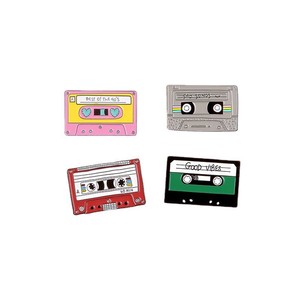 En gros, Pin's en émail, broche et badge en métal vintage en forme de cassette musicale rétro des années <span class=keywords><strong>80</strong></span> pour sac à dos, veste, chapeau, cadeau - Product Image 4