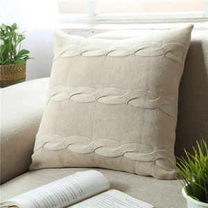 <span class=keywords><strong>Boho</strong></span> tejido de algodón almohada de borla cojín con nudos funda de almohada - Product Image 3