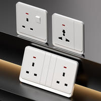 SUMMAO Style UK EU Série 86 Interrupteur de charge USB universel 13A à toucher mat Protection ignifuge Bronze phosphoreux