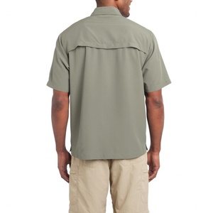 Camisas de Pesca de Manga Corta para Hombre, Protección Solar UPF 50+, Color Sólido, Cierre de Botón - Product Image 5