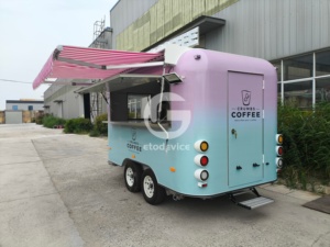 Remorque de camion-restaurant rose sur mesure de 4 m (11 pi) pour la vente de burgers - Etodevice |   Fabricant d'appareils électroniques - Product Image 2