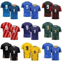 Camiseta de Fútbol Retro Estampada Unisex, Diseño Personalizado OEM ODM de Yutuo, Camiseta a Rayas Transpirable, Clásica Vintage, 100% Poliéster