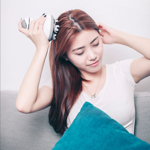 Produits de <span class=keywords><strong>massage</strong></span> du cuir chevelu électrique d'origine d'usine chaude masseur de cuir chevelu de tête Portable IPX7 avec tête de pétrissage pour les filles japonaises - Product Image 3