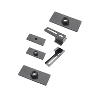 Kit de montage latéral personnalisé pour fixation sans support arrière, support en acier noir, pour poste de travail, bureau, pièce de mobilier de bureau