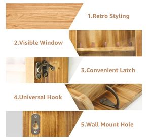 Vịt gọi dây buộc hiển thị giá lưu trữ trường hợp cuộc gọi 2 vịt săn Tường Gắn gỗ vịt còi Giữ Bóng hộp trang trí nhà - Product Image 6