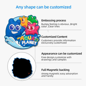 מגנט למקרר מצויר דו-ממדי מ-<span class=keywords><strong>PVC</strong></span> בהתאמה אישית, דוגמית חינם, מגנטי רך ועמיד, עובי 2-4 מ\\\"מ, מתנה פרסומית עם נראות מעולה - Product Image 3