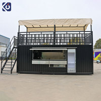 Camion-restaurant entièrement équipé à deux étages, restaurant mobile, crème glacée, pizza, hot-dogs, remorque alimentaire à deux étages avec cuisine