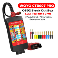 Nuevo Lector de Códigos OBD2 WOYO CTB007 PRO, Caja de Conexión Digital de 16 Pines con Pantalla LCD VRMS, Datos de 12V, USB, Herramienta de Diagnóstico Automotriz para Pruebas de ECU