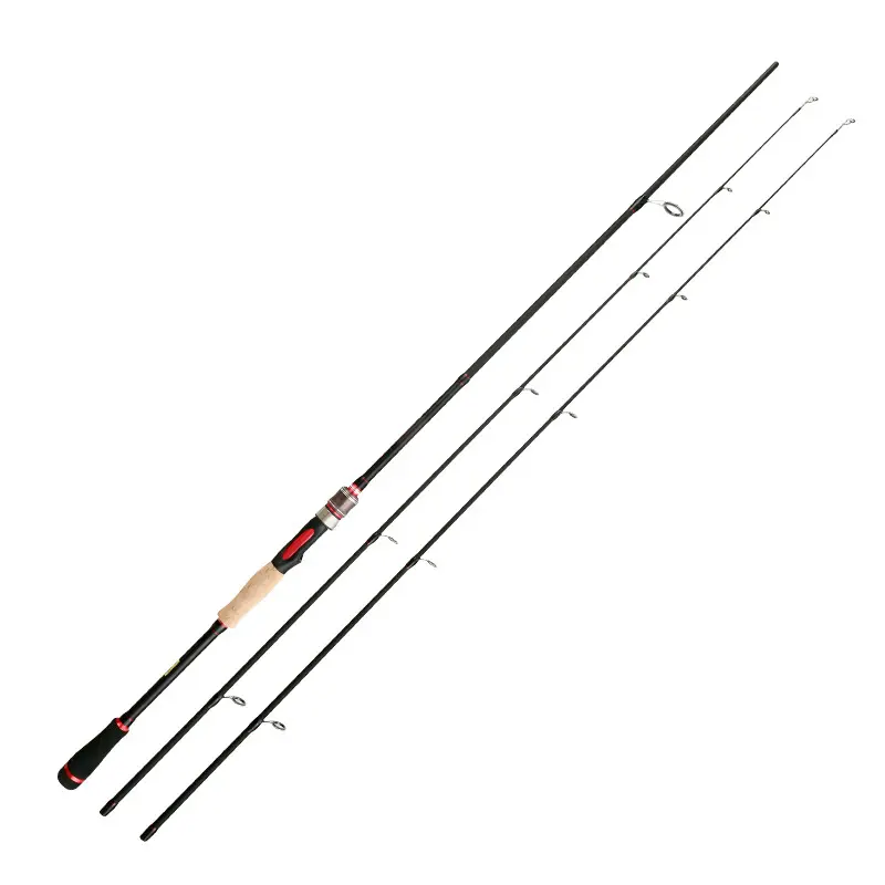 2.1m Carbon Lure Rod Straight Handle Double Rod Tip ML Fishing Rod Fishing Tackle Supplies