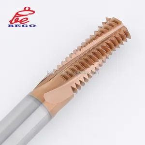 High Speed Inch Size Carbide Cnc 60Degree Thread Mills Cutter 3 Flutes