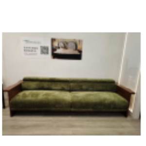 Sofá de oficina ejecutivo de tela de madera minimalista y moderno para el hogar y la sala de estar del hotel 37798-002 - Product Image 1