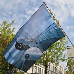 Khuyến Mại Kích Thước Lớn Kỹ Thuật Số In Biểu Tượng Tùy Chỉnh Bền 100% Polyester Phong Cách Thể Thao Cờ Cho Trong Nhà/Ngoài Trời Các Sự Kiện Cho thấy Chạy - Product Image 3