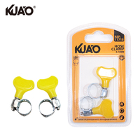 Collier de serrage perforé réglable pour tuyau, avec trou de suspension, pour système d'irrigation DIY, 6-16MM, 2 pièces