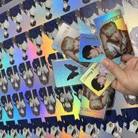 Carte photo K-pop personnalisée Lomo imprimée UV avec effet laser Holo pour les occasions d'anniversaire Style carte postale-musique et amour