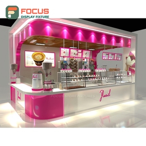 ตู้โชว์กาแฟแบบตั้งอิสระ แผงกระจก สำหรับจัดแสดงขนม ตู้โชว์คาเฟ่ไม้วอลนัทสีดำ - Product Image 2