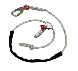 Corde <span class=keywords><strong>de</strong></span> <span class=keywords><strong>sécurité</strong></span> robuste <span class=keywords><strong>de</strong></span> 25 pieds (25KN) pour protection antichute, cordes <span class=keywords><strong>de</strong></span> <span class=keywords><strong>toiture</strong></span> verticales, harnais, longe <span class=keywords><strong>de</strong></span> <span class=keywords><strong>sécurité</strong></span> avec mousquetons <span class=keywords><strong>en</strong></span> acier allié - Product Image 3