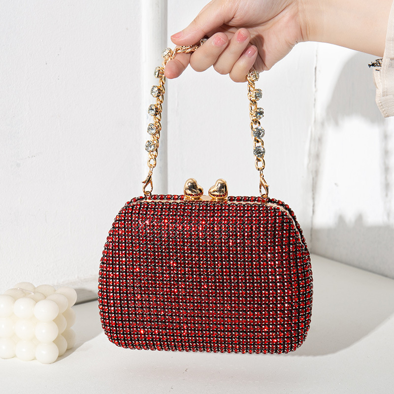 Luxury Evening Clutch Bags with Sparkling Rhinestones