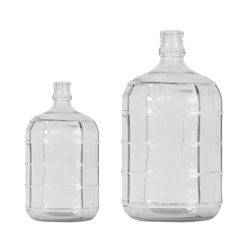 पारदर्शी पानी सुराही कांच की बोतल 3 गैलन 5 गैलन 6 गैलन 6.5 गैलन ग्लास Carboy