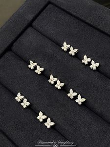 Pendientes de Oro Real de 18K y Diamantes Naturales Xinfly, Joyería de Moda Estilo Mariposa para Damas, para Bodas, Fiestas o Regalos - Product Image 3