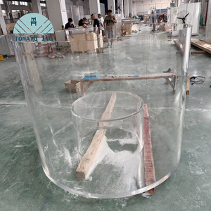 Aquarium cylindrique en acrylique TOMATO INC, transparent, pour poissons d'eau douce, style moderne, pour intérieur. - Product Image 1