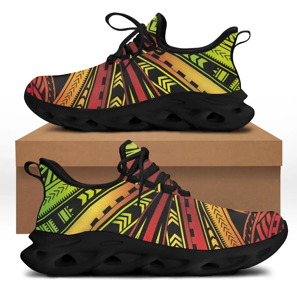 Reggae Polynesian Tribal Tattoo Ethnic Style Brand Shoes Luxury Famous for Men Athletic Blade Non Slip Tennis Fashion Sneakers