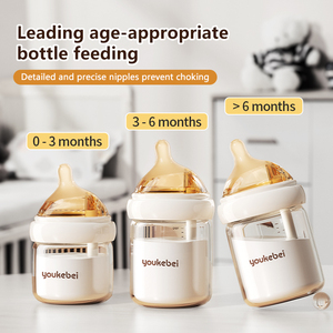 Bouteille de lait pour bébé anti-colique <span class=keywords><strong>en</strong></span> <span class=keywords><strong>verre</strong></span> personnalisée avec logo, sans BPA, pour <span class=keywords><strong>nouveau</strong></span>-nés, 80 ml/160 ml/240 ml - Product Image 1