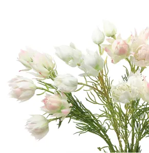 Flor de loto de nieve de seda Artificial refrescante, para decoración del hogar