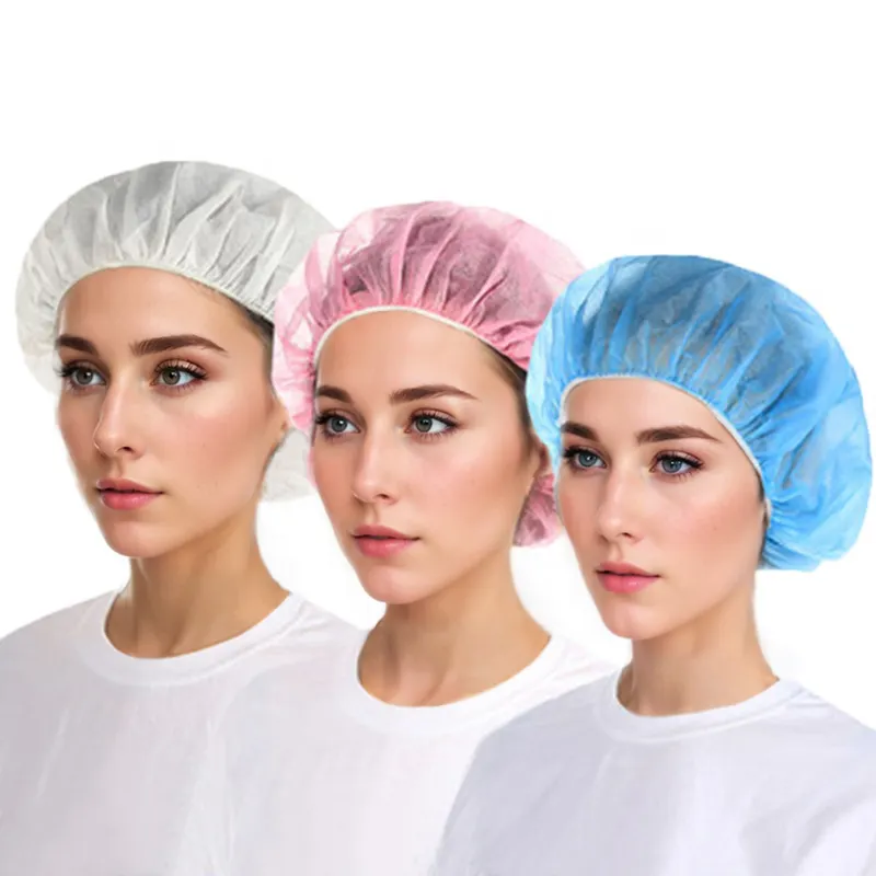 Bon marché, bonnet bouffant jetable Doctor Cap 100pcs, bonnet jetable, filet à cheveux non tissé