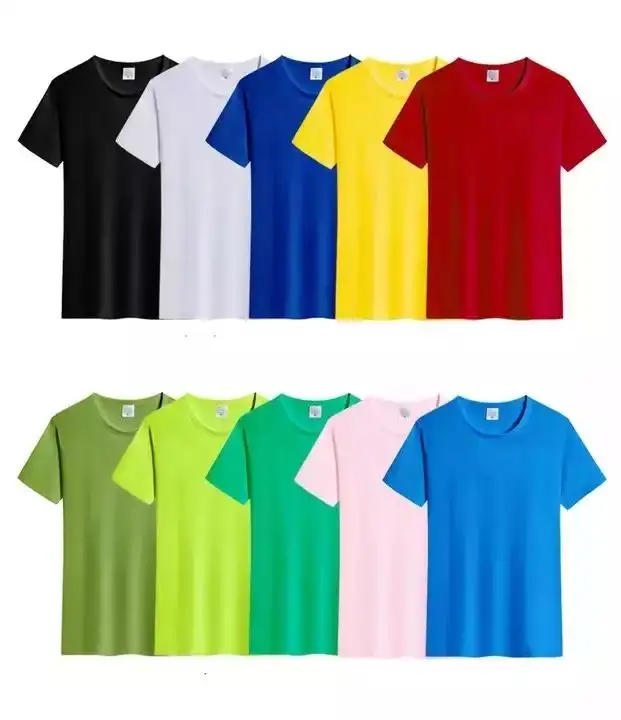 Fabrika özel promosyon T-shirt toptan ucuz fiyat Tshirt düz boş beyaz baskı için % 100% Polyester T Shirt