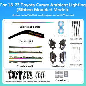 Kit d'éclairage ambiant Rhythm Car RGBIC <span class=keywords><strong>LED</strong></span> Strip Wireless APP Control 64 Colors <span class=keywords><strong>12V</strong></span> Music Sync Couverture complète pour SUV Sedan Truck - Product Image 4