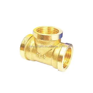 External tooth elbow brass plumbing fittings, equal diameter 4/6 tee copper joint, internal wire all copper fittings