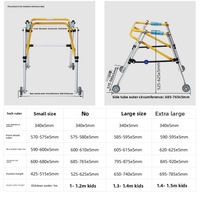 Déambulateur à quatre roues en aluminium pour enfants, aide à la marche pédiatrique, cadre de maintien debout, équipement de rééducation, aide à la mobilité