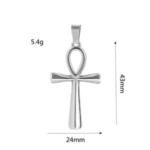 Ankh <b>Cross</b> Stainless Steel Pendant Necklace Unisex Gift Jewelry Fashion Accessory - Product Image 5