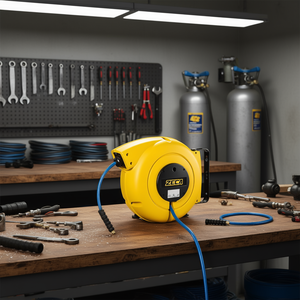 Enrollador de Manguera Zeca de 15m y 10mm de Diámetro, Accesorio Neumático Azul - Product Image 3