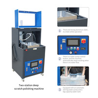 Machine de réparation de rayures profondes à 2 emplacements pour polissage et remise à neuf d'écrans de téléphones portables et de montres connectées avec refroidissement par eau