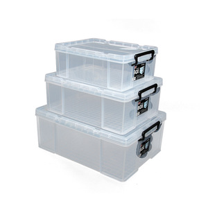 Lớn rõ ràng trong suốt PP <span class=keywords><strong>container</strong></span> hộp hộ gia đình đa chức năng <span class=keywords><strong>Stackable</strong></span> nhựa lưu trữ hộp hình chữ nhật hình dạng - Product Image 1